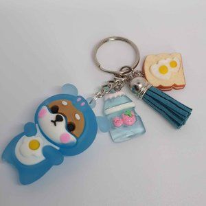 NEW- Shiba Keychain With Charms